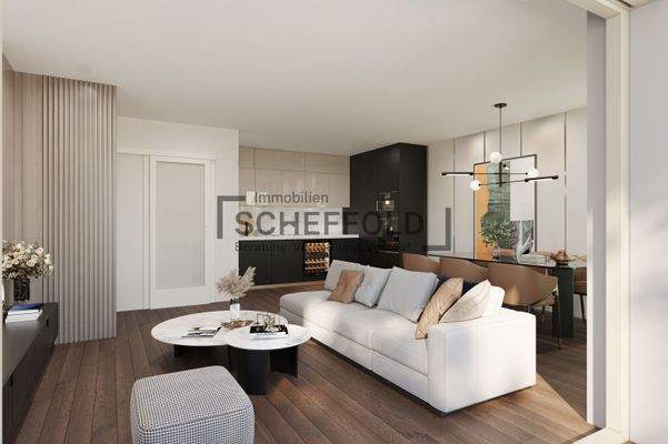 offener Wohn- und Essbereich