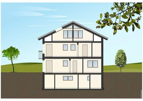 Querschnitt des Hauses