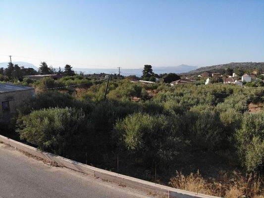 Kreta, Xirosterni: Grundstück in ruhiger Lage mit Berg- und Meerblick zu verkaufen