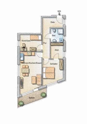 Grundriss WE 8 