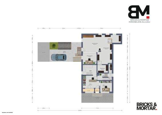 Grundriss mit Außenbereich