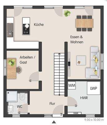 Standardgrundriss Erdgeschoss