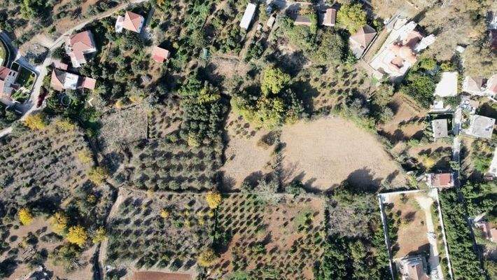 Kreta, Armeni: Erstklassiges Baugrundstück mit Bergblick, Obstgarten und Strandnähe