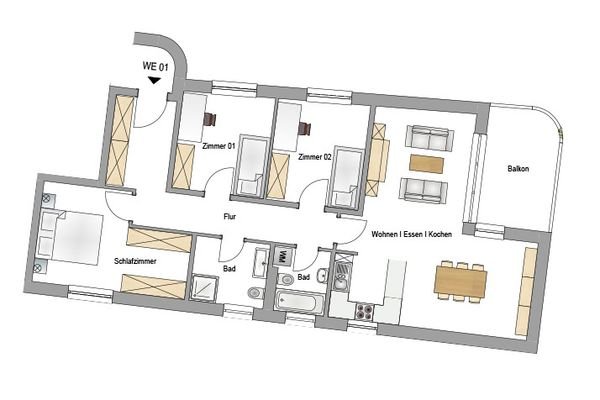 unbemaßter Grundriss