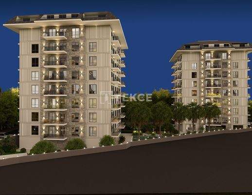 Apartments in a Two-Block Project Near the Sea in Alanya