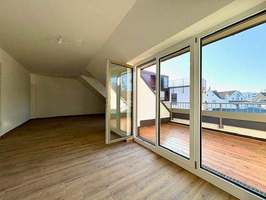 Blick auf Dachterrasse