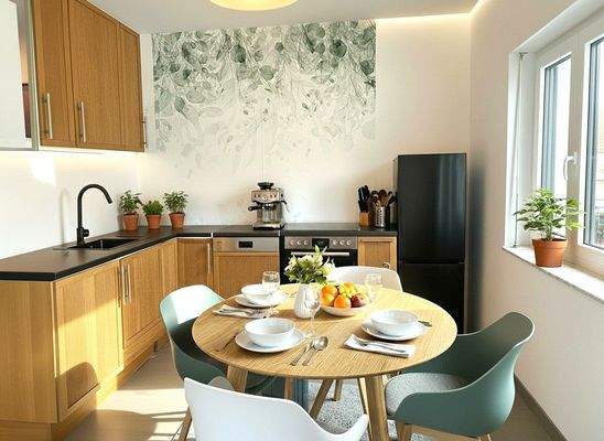 Küchenbereich mit Essplatz