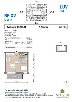Grundriss WE 104 Baufeld XV