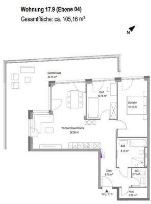 Grundriss Wohnung 17.9