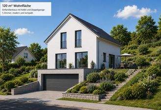 Einfamilienhaus mit Keller und Doppelgarage im Keller