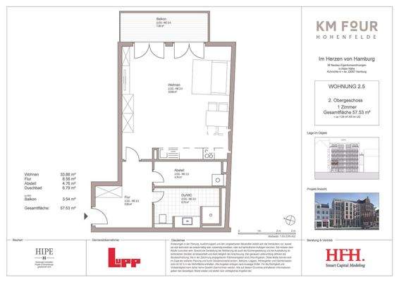Grundriss Wohnung 2.5