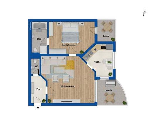 Grundriss Erdgeschosswohnung