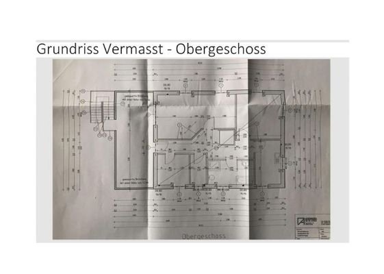 Grundriss vermasst Obergeschoss