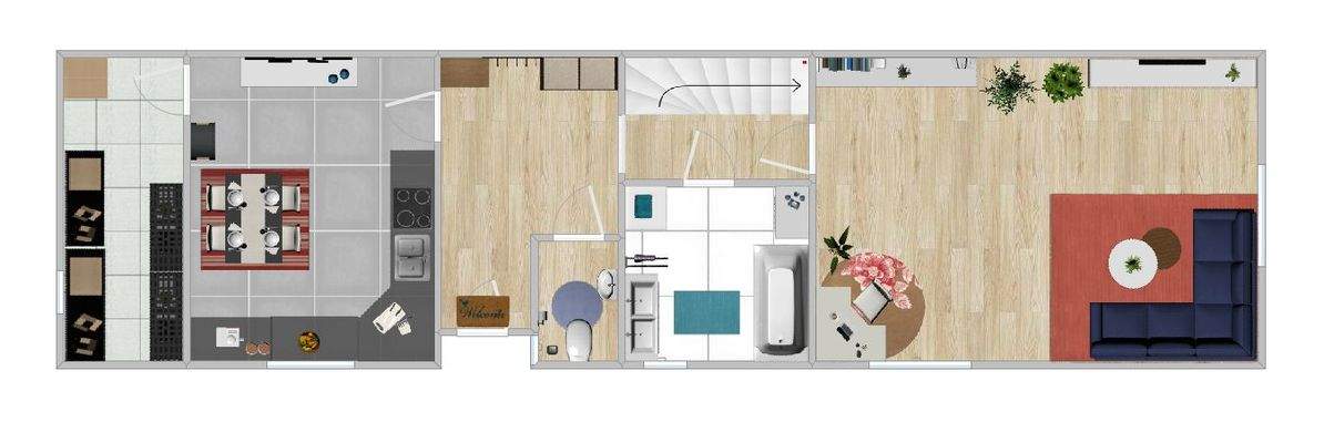 Erdgeschoss möbliert