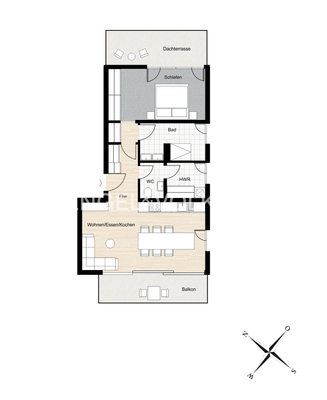 Grundriss mit Bad en Suite und Gäste-WC