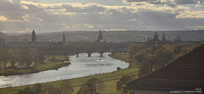 Die Aussicht am Vormittag - vom Penthouse auf Dresden