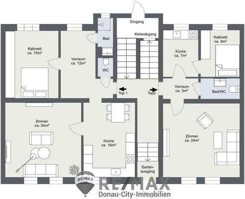 Erdgeschoss - 2D Floor Plan