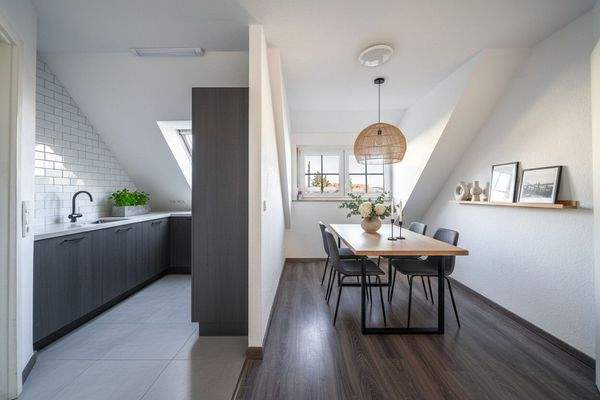 Essbereich und offene Küche - Illustration