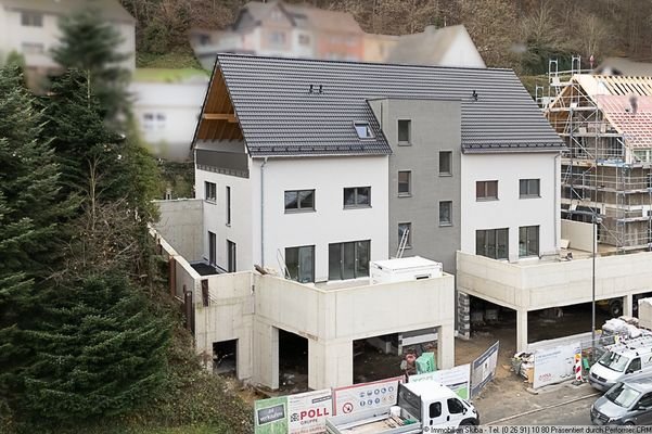 Blick auf Haus C von links