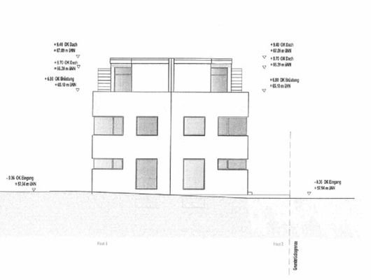 Vorderansicht Haus A + Haus B