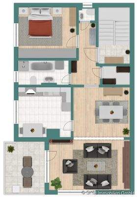 Grundriss-Skizze 1. Obergeschoss 