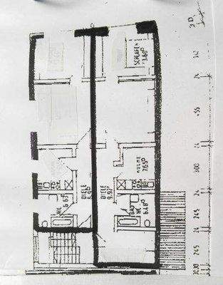 Grundriss O6  2 Zimmerwohnung links    und   recht