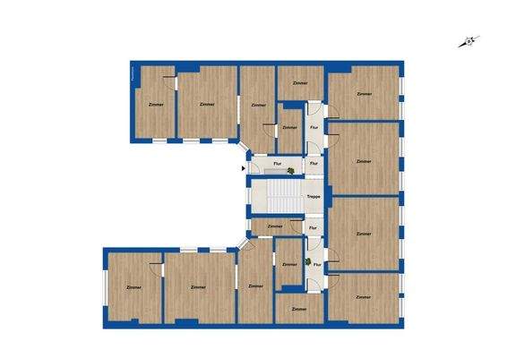 Grundriss 1. -3. Obergeschoss