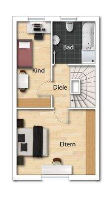 Grundriss OG (nicht maßstabsgetreu - kann vom Original abweichen)