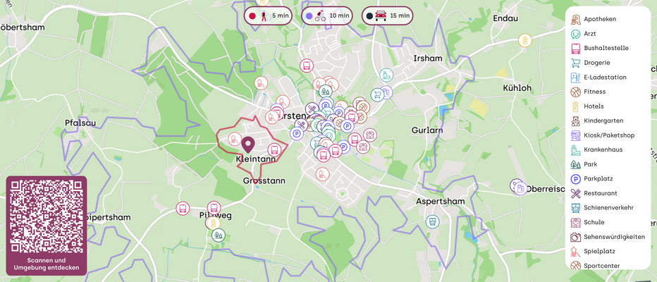 Lageplan Infrastruktur