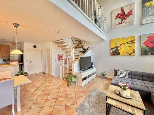 Wohnbereich - Blick auf die Galerie-Ebene (3)