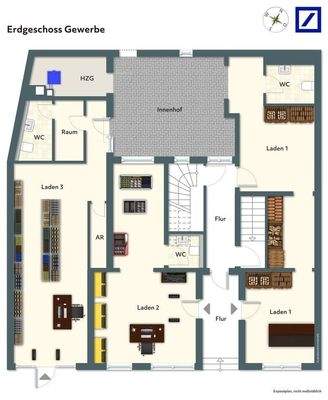 Grundriss Gewerbe Vorderhaus