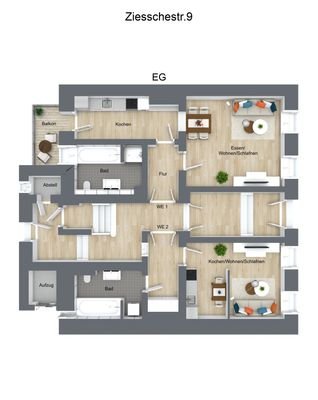 Floorplan letterhead - Ziesschestr.9 - EG - 3D Flo