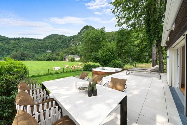 Visualisierung Terrasse mit Eigengarten