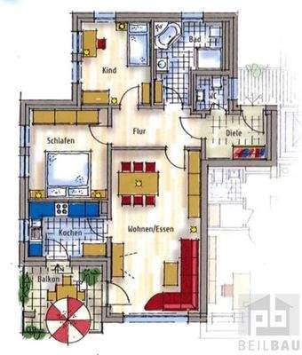 Grundrissplan W4 (nicht maßstäblich)