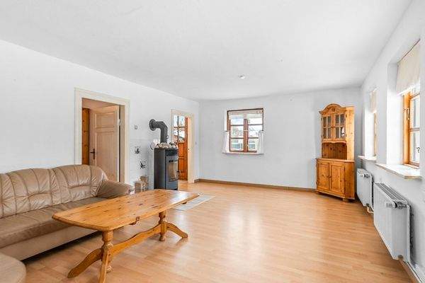 Wohnbereich mit Kaminofen -Einliegerwohnung-