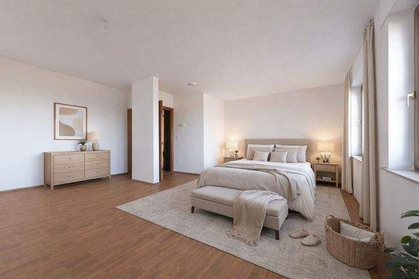 Möblierungsbeispiel Schlafzimmer