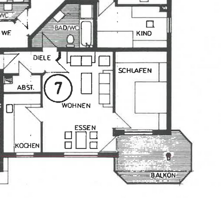 Grundriss Whg. 7