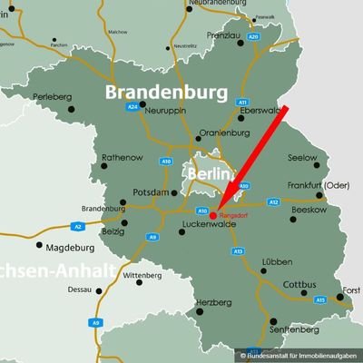 Lage im Land Brandenburg