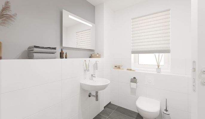 Modernes Gäste-WC im Erdgeschoss