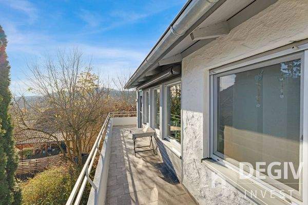 Blick von auf Balkon