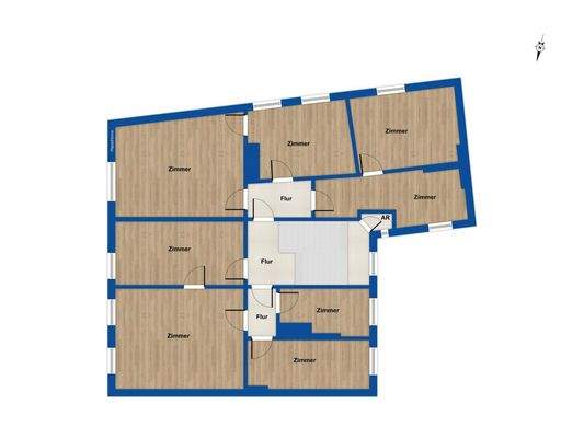 Grundriss 1.OG bis 3.OG