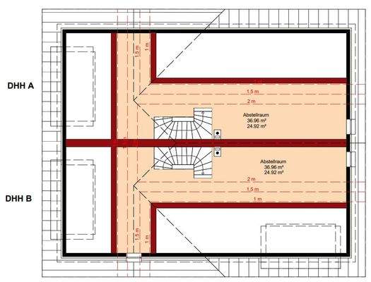 Grundrissbeispiel Spitzboden