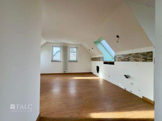 Küche mit Wohnbereich