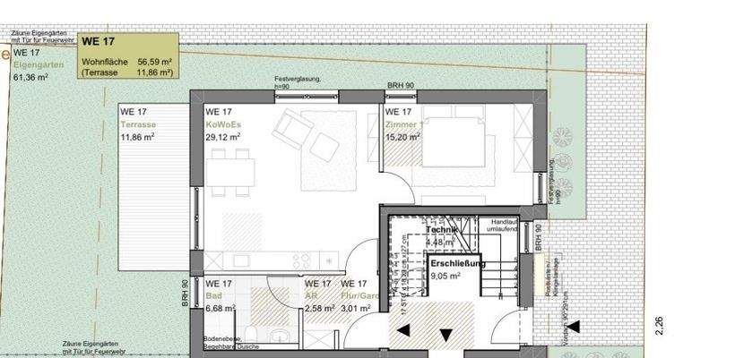 Grundriss Wohnung Nr. 14
