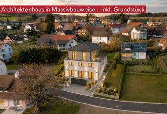 KI-erstellte Beispiel Visualisierung - Bauplanung auf dem Grundstück