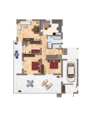 Grundriss-Skizze Erdgeschoss