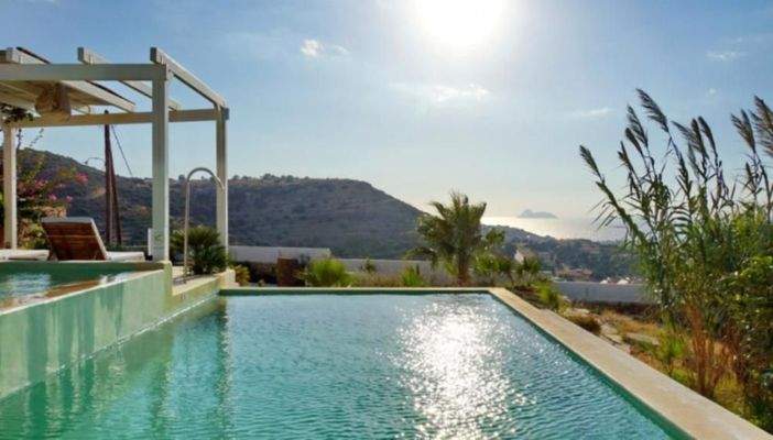 Kreta, Pitsidia: Makellose Villa mit herrlichem Meerblick und Infinity-Salzwasserpool