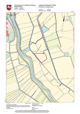 Liegenschaftskarte 1 zu 5000 nicht maßstabsgerecht