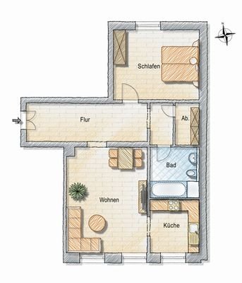 Grundriss WE04