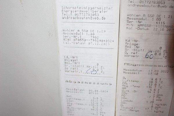 HEIZUNGSANLAGE PROTOKOLL